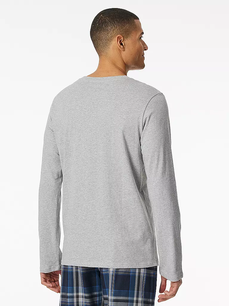 SCHIESSER | Pyjama Langarmshirt  | grau