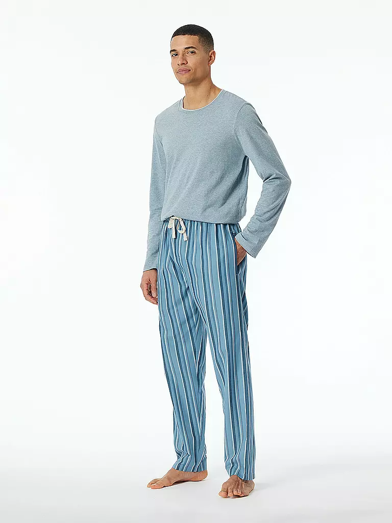 SCHIESSER | Pyjamahose  | blau