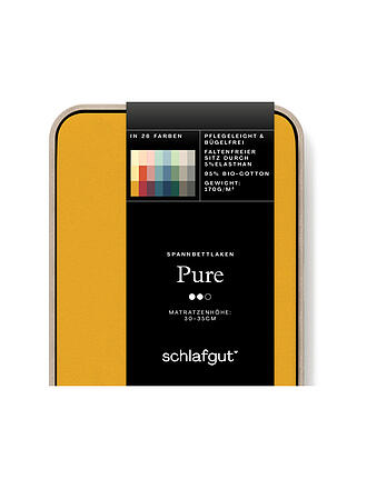 SCHLAFGUT | Jersey Spannleintuch PURE 90x200cm Yellow Deep S 