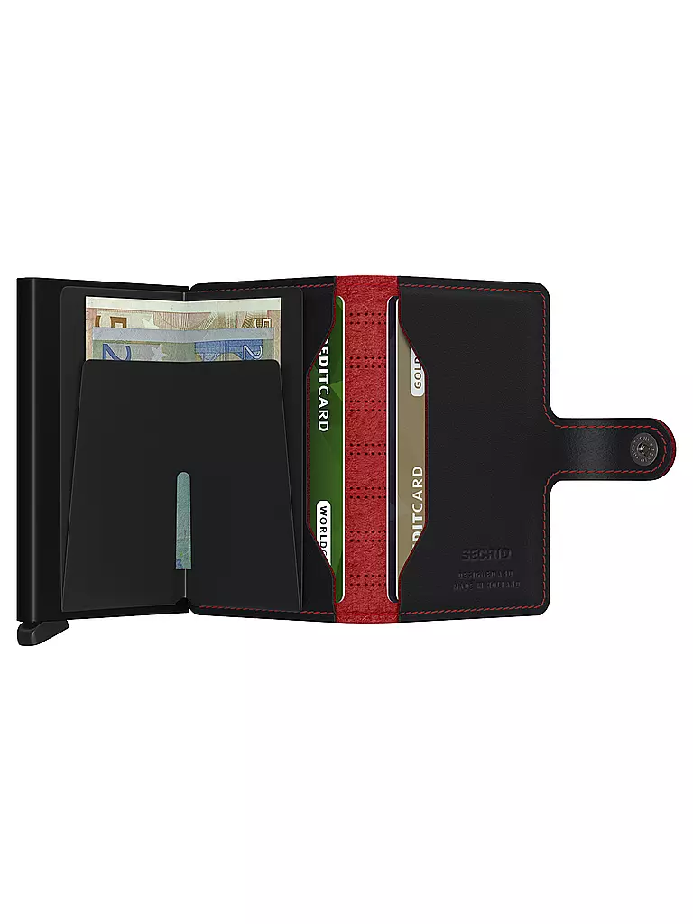 SECRID | Geldbörse - Miniwallet Fuel Perforated Black Red | schwarz