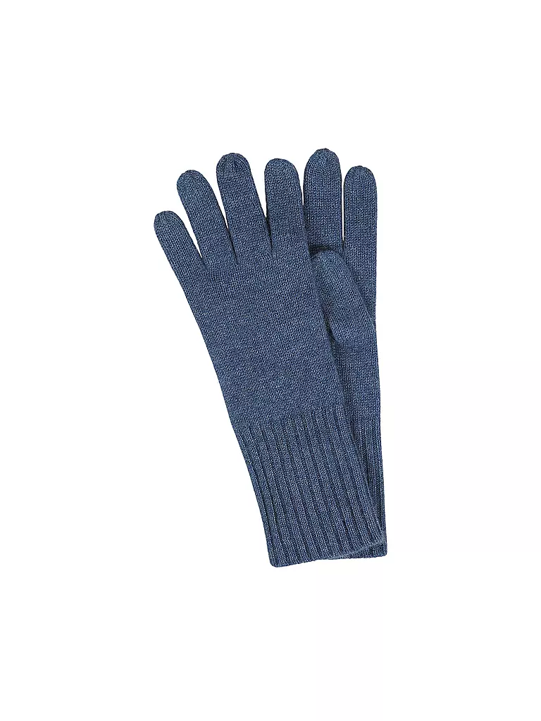 SEEBERGER | Kaschmir Handschuhe | blau