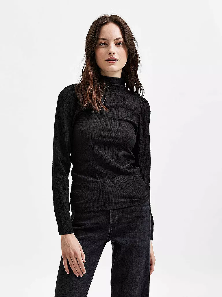 SELECTED FEMME |  Langarmshirt SLFBEA | schwarz