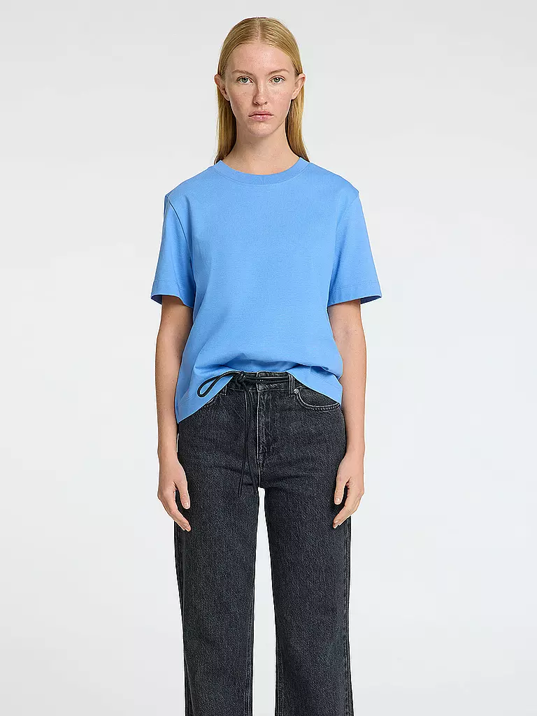 SELECTED FEMME | T-Shirt Boxy Fit SLFESSENTIAL | hellblau