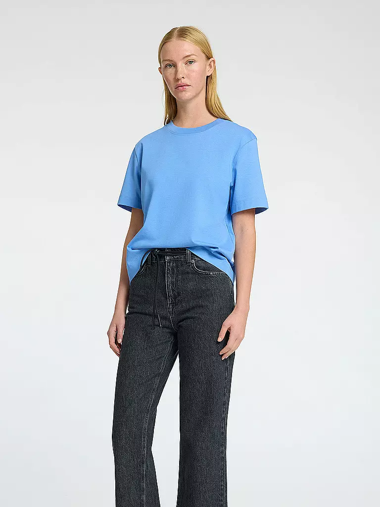 SELECTED FEMME | T-Shirt Boxy Fit SLFESSENTIAL | hellblau