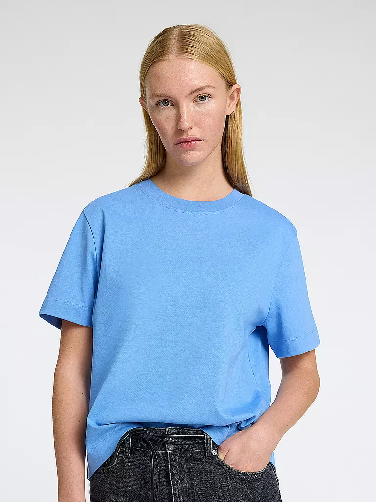 SELECTED FEMME | T-Shirt Boxy Fit SLFESSENTIAL | hellblau