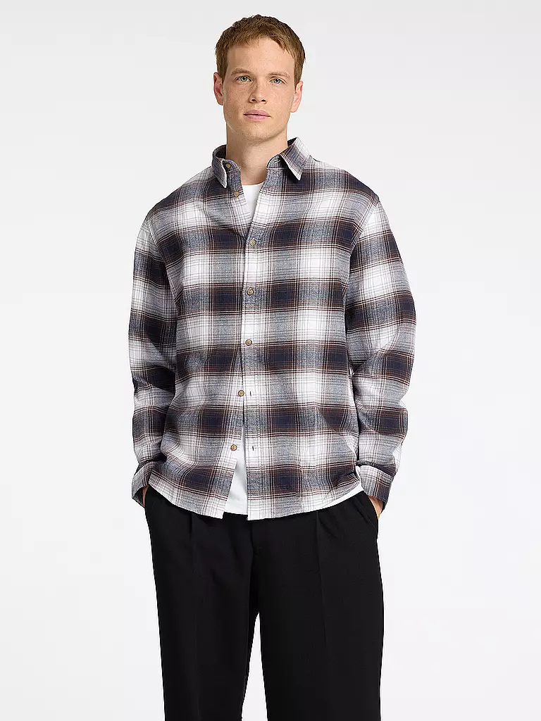 SELECTED | Flanellhemd Slim Fit SLHSLIMOWEN | weiss