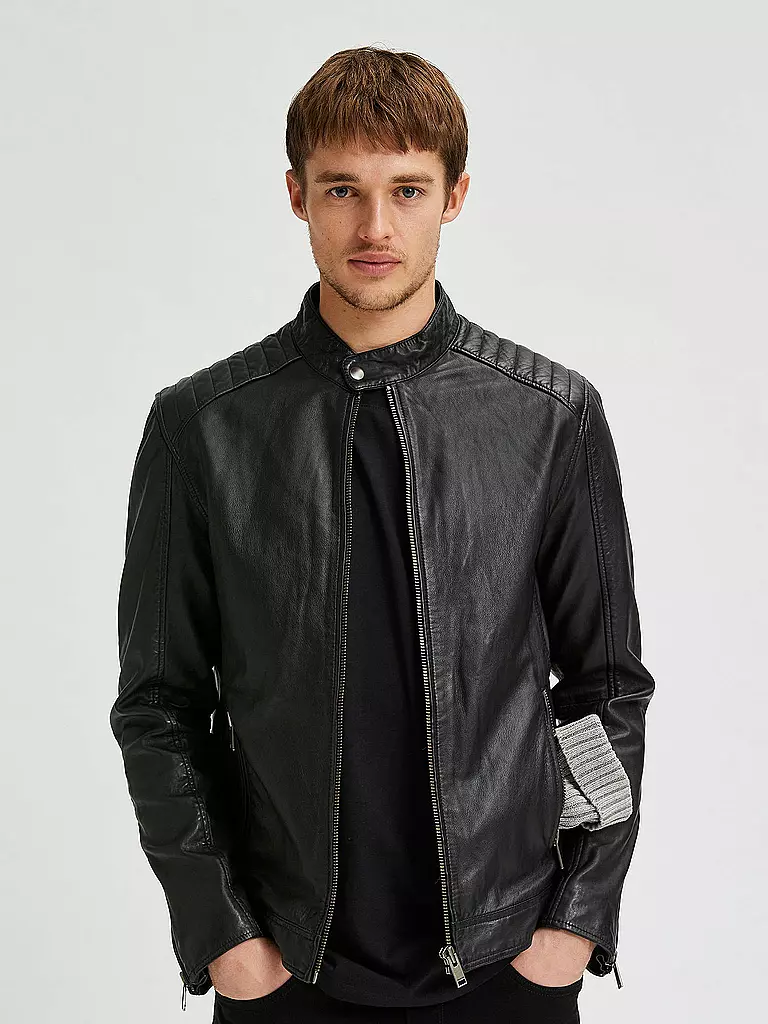 SELECTED | Lederjacke SLHICONIC | schwarz