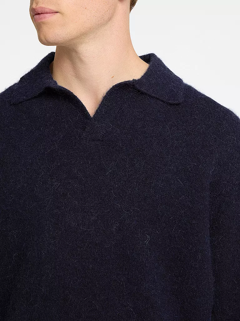 SELECTED | Polo-Pullover SLHRAI | hellgrau