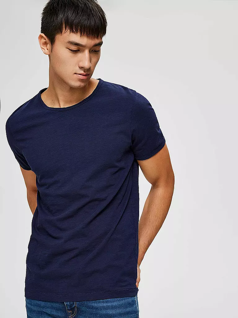 SELECTED | T-Shirt Regular Fit | blau