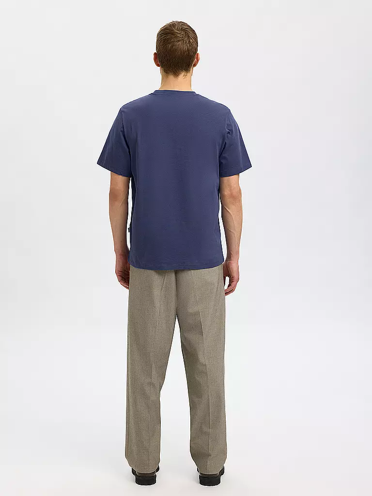 SELECTED | T-Shirt SLHASPEN | blau