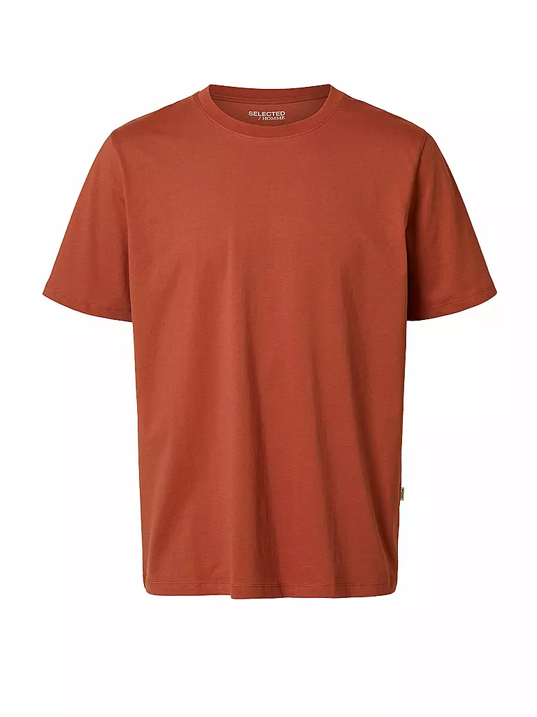 SELECTED | T-Shirt SLHASPEN | orange