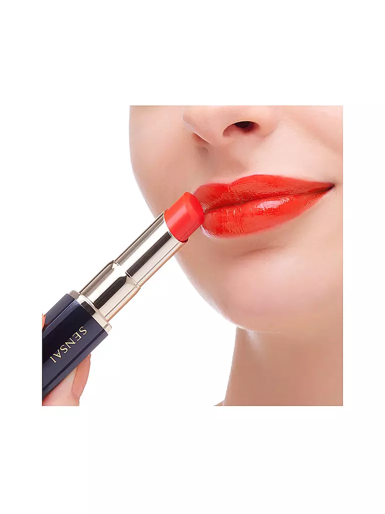 SENSAI | Lippenstift - Lasting Plump Lipstick Refill (LPL02 Vivid Orange) | dunkelrot