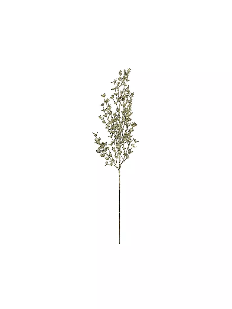 SHISHI | Dekozweig - Glitter holly branch silver 85cm | keine Farbe