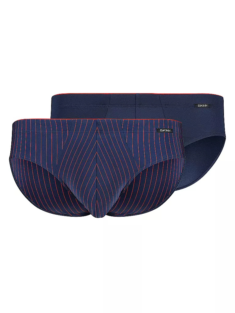 SKINY | Slip 2er Pkg. navyred stripes selection | dunkelblau