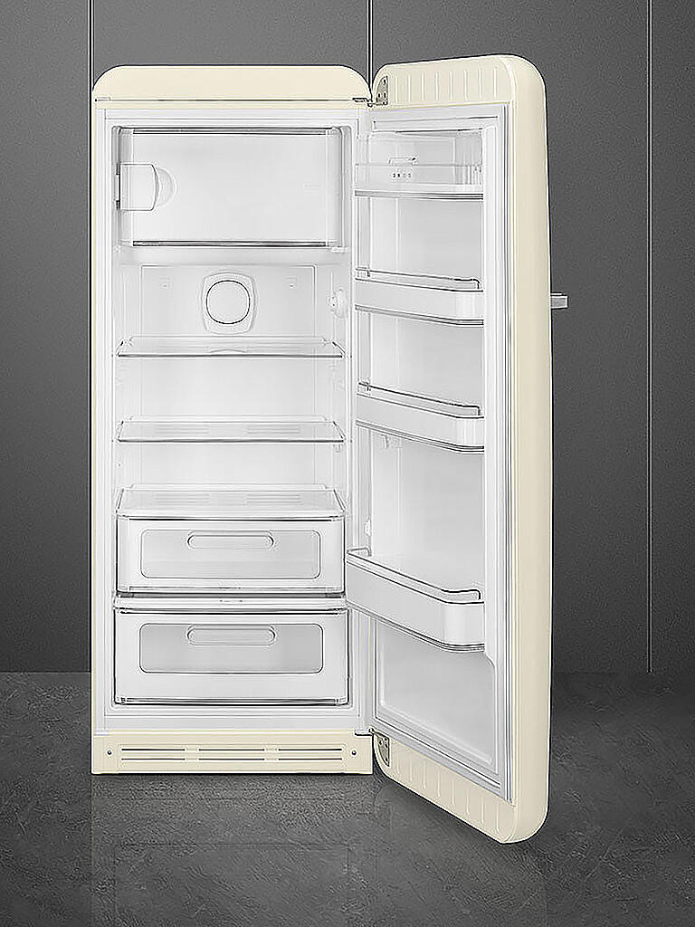 SMEG Kühlschrank mit Gefrierfach 50s FAB28RBL5 Style schwarz Retro Schwarz