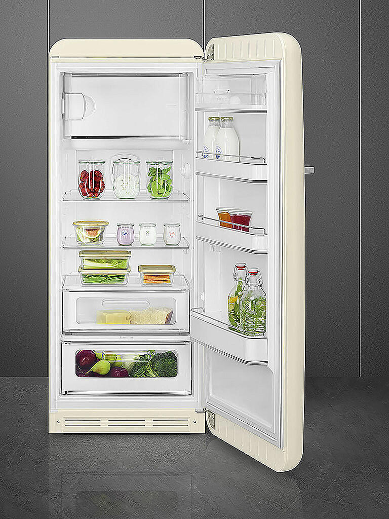 SMEG Kühlschrank mit Gefrierfach schwarz FAB28RBL5 50s Retro Style Schwarz