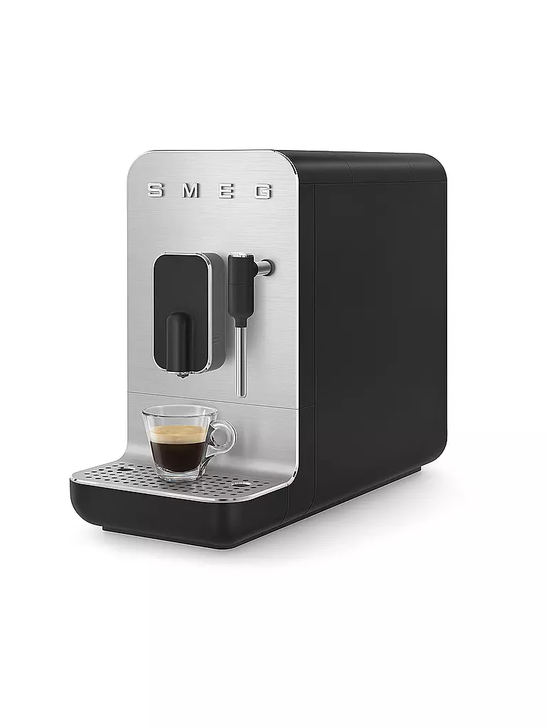 SMEG | Kaffeevollautomat COLLEZION BCC12BLMEU Schwarz/Matt | grün