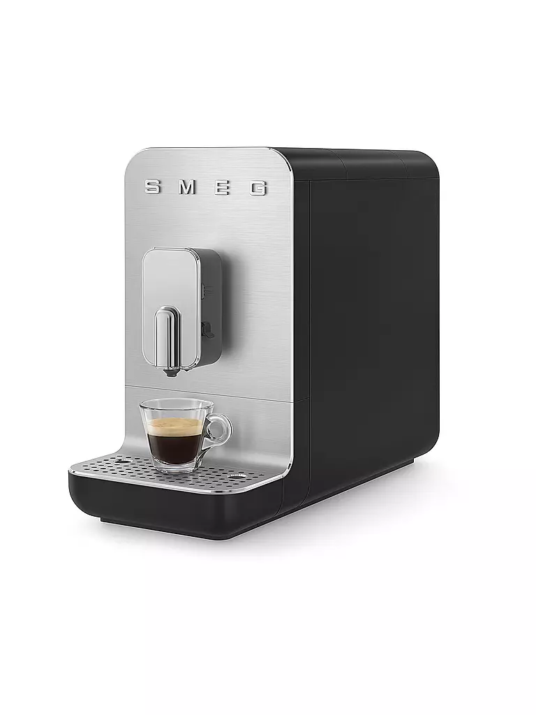 SMEG | Kaffeevollautomat COLLEZION BCC13BLMEU Schwarz/Matt | grün