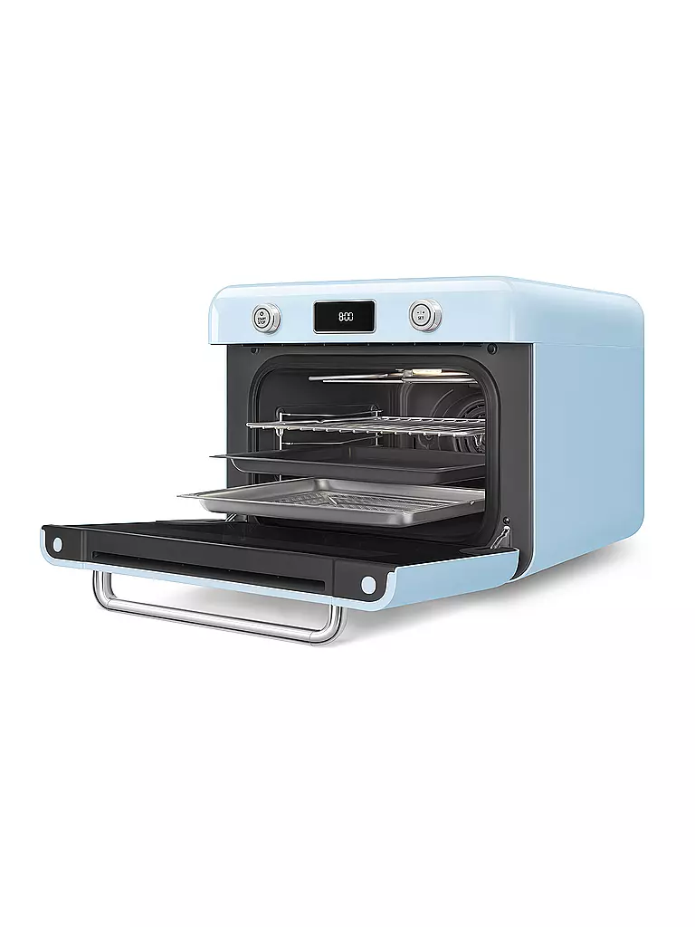 SMEG | Kombi-Tisch Dampfbackofen Pastellblau | hellgrün