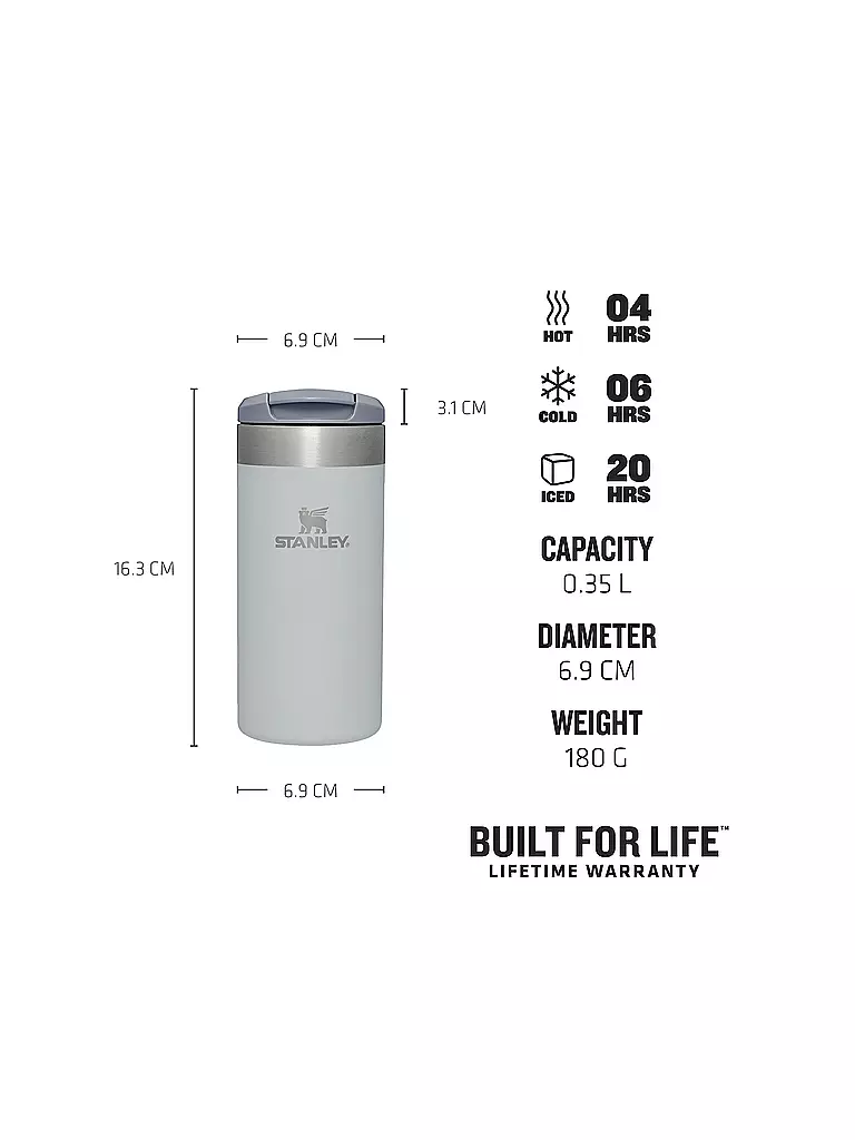 STANLEY | Isoliertrinkbecher -  Aerolight Transit-Becher 0,35l | hellgrau