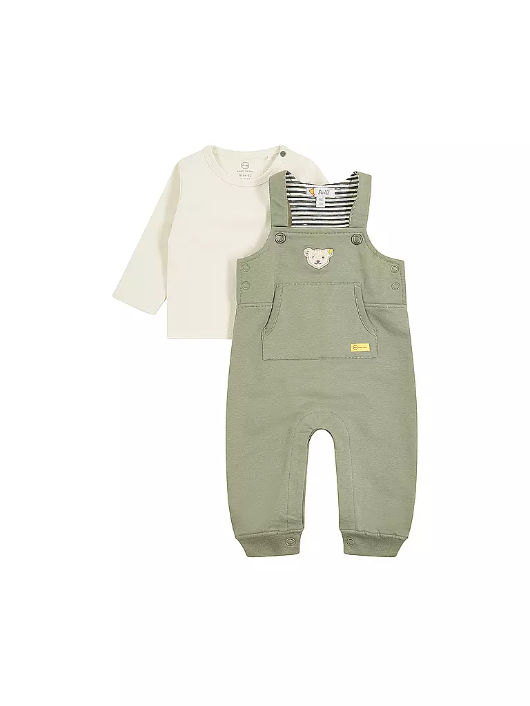 STEIFF | Baby Set Latzhose und T-Shirt  | dunkelgrün