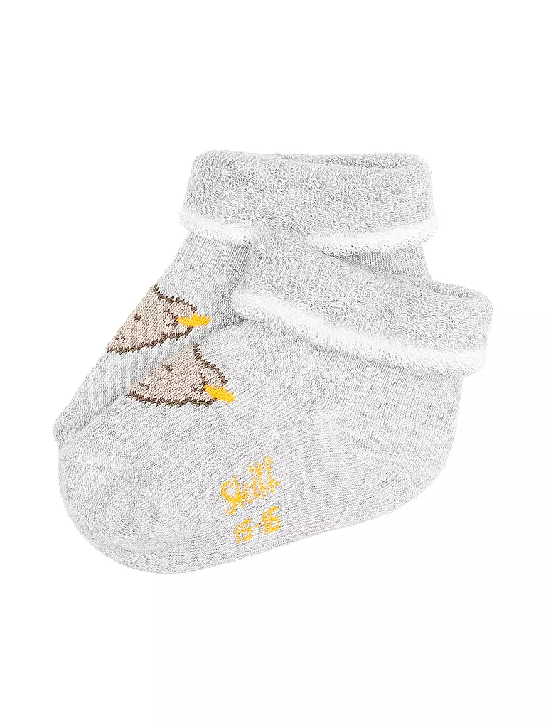 STEIFF | Baby Socken soft grey melange | rosa