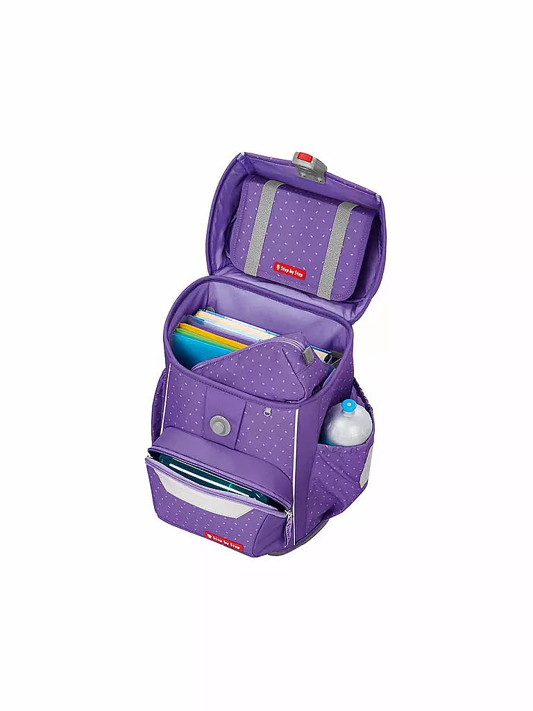 STEP BY STEP | Schultaschen Set 4tlg BASIS Purple Konfetti | grün