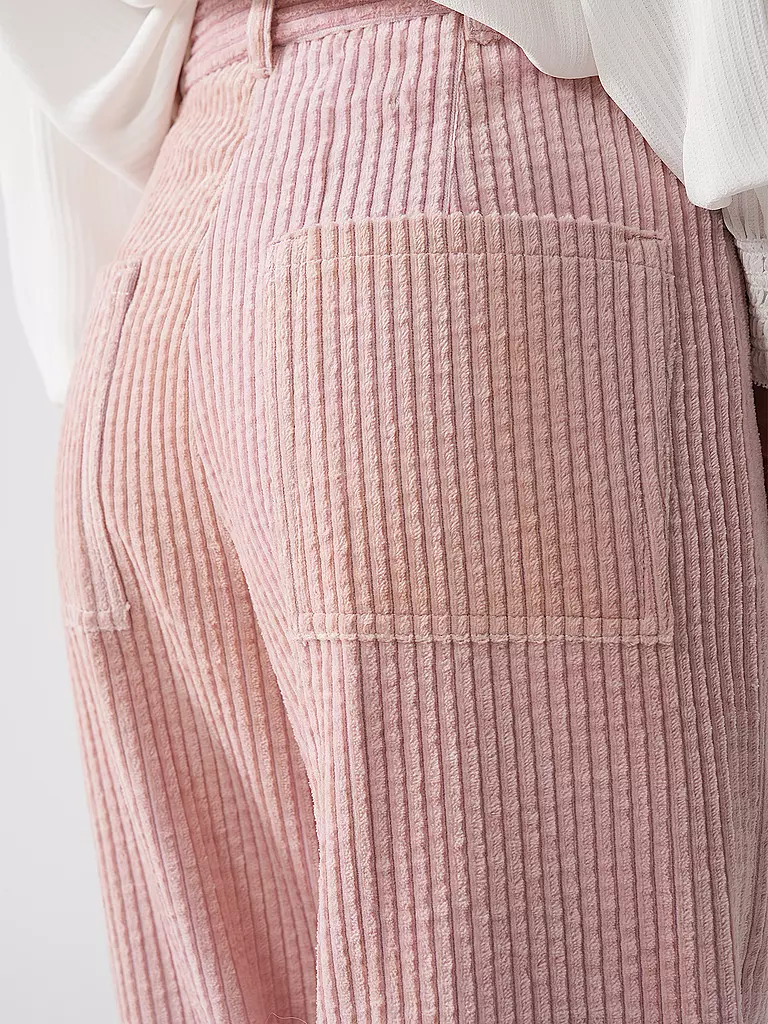 TELA | Cordhose Wide Leg VALLE | rosa