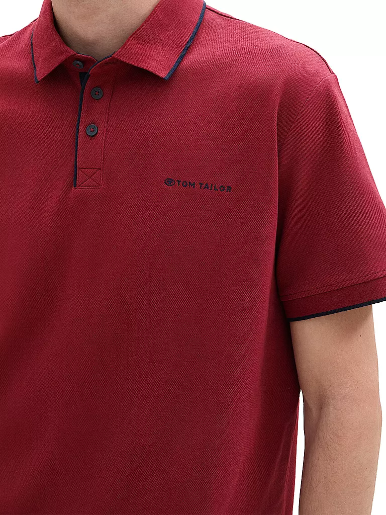 TOM TAILOR | Poloshirt Regular Fit | rot