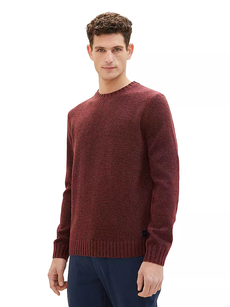 TOM TAILOR | Pullover | dunkelrot