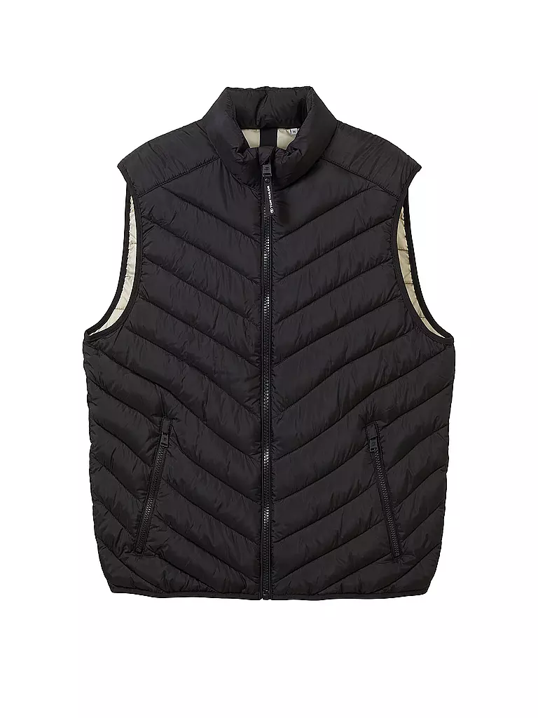 TOM TAILOR | Steppgilet | schwarz