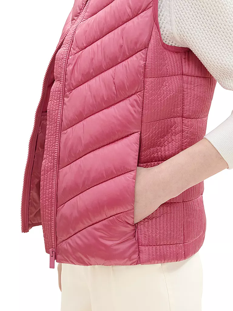 TOM TAILOR | Steppgilet | pink