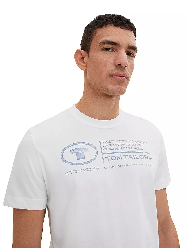 TOM TAILOR | T-Shirt Regular Fit | hellblau