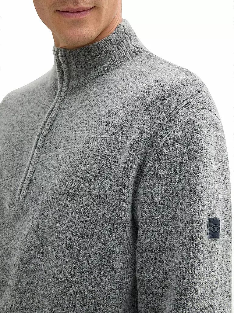 TOM TAILOR | Troyer Pullover | grau