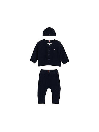 TOMMY HILFIGER | Baby Set 3-tlg Strickjacke, Mütze und Strickhose