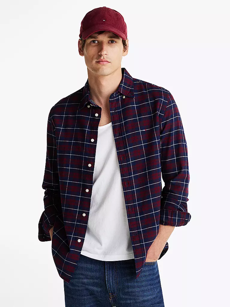 TOMMY HILFIGER | Hemd Regular Fit  | rot