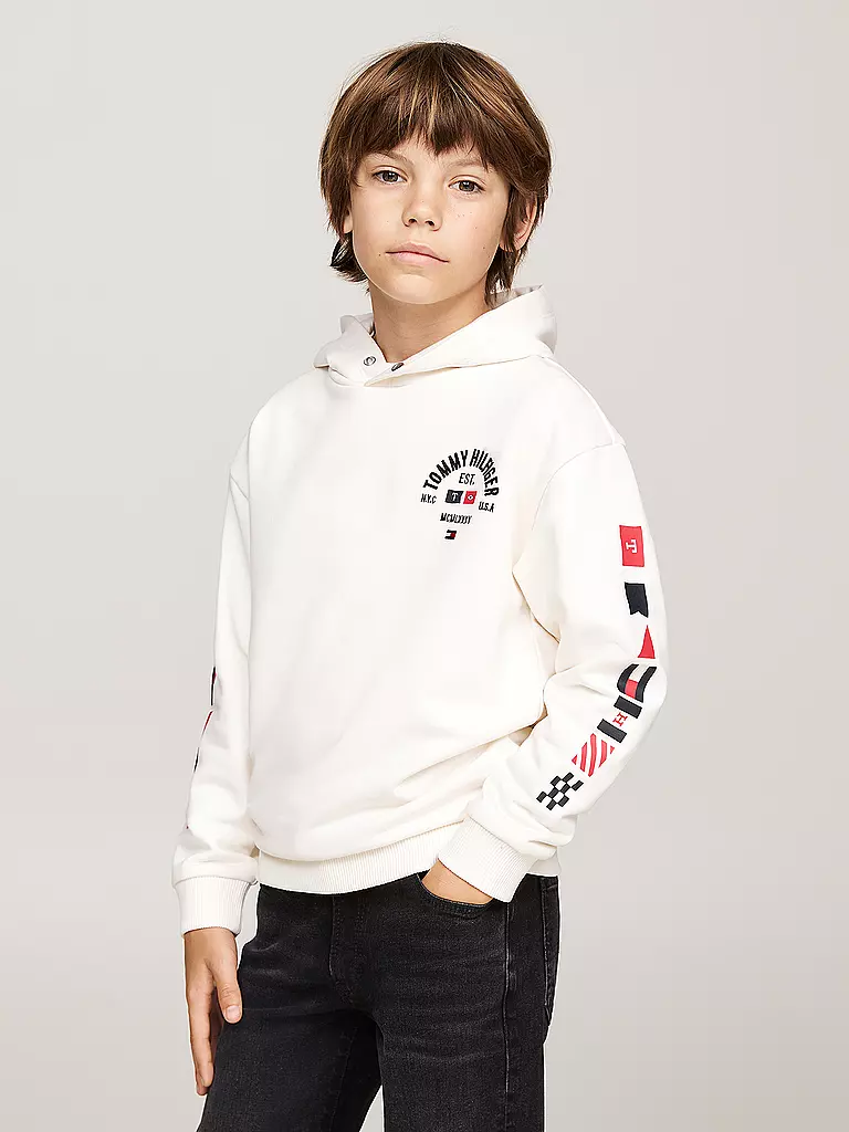 TOMMY HILFIGER | Jungen Hoodie | weiss