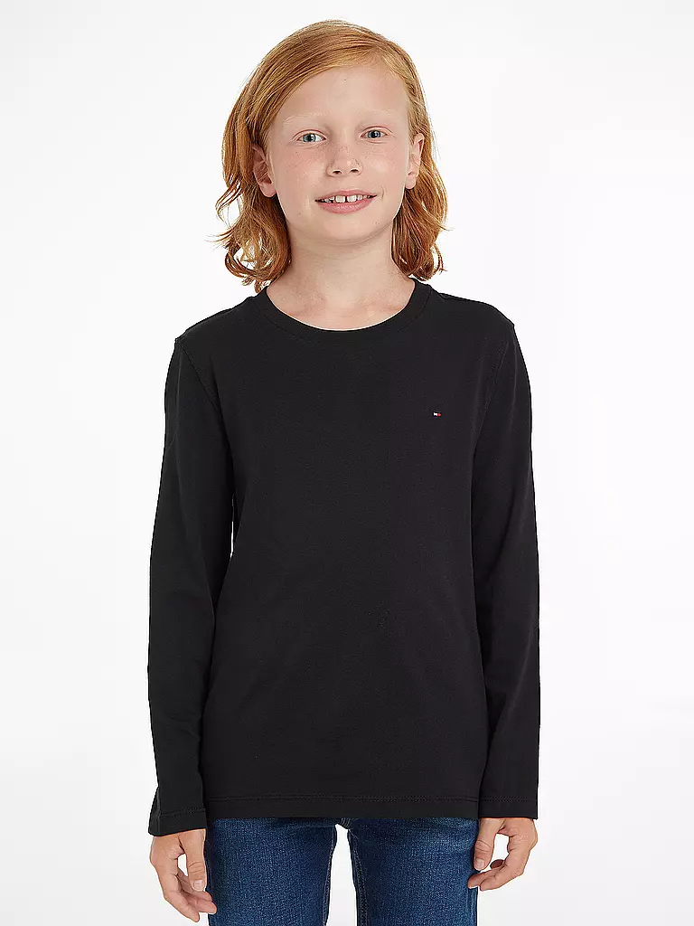 TOMMY HILFIGER | Jungen Langarmshirt | schwarz