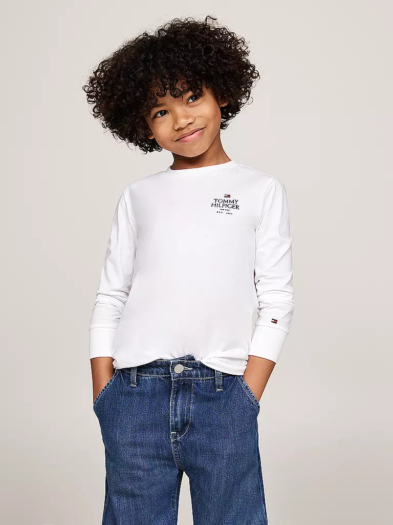 TOMMY HILFIGER | Jungen Langarmshirt | weiss