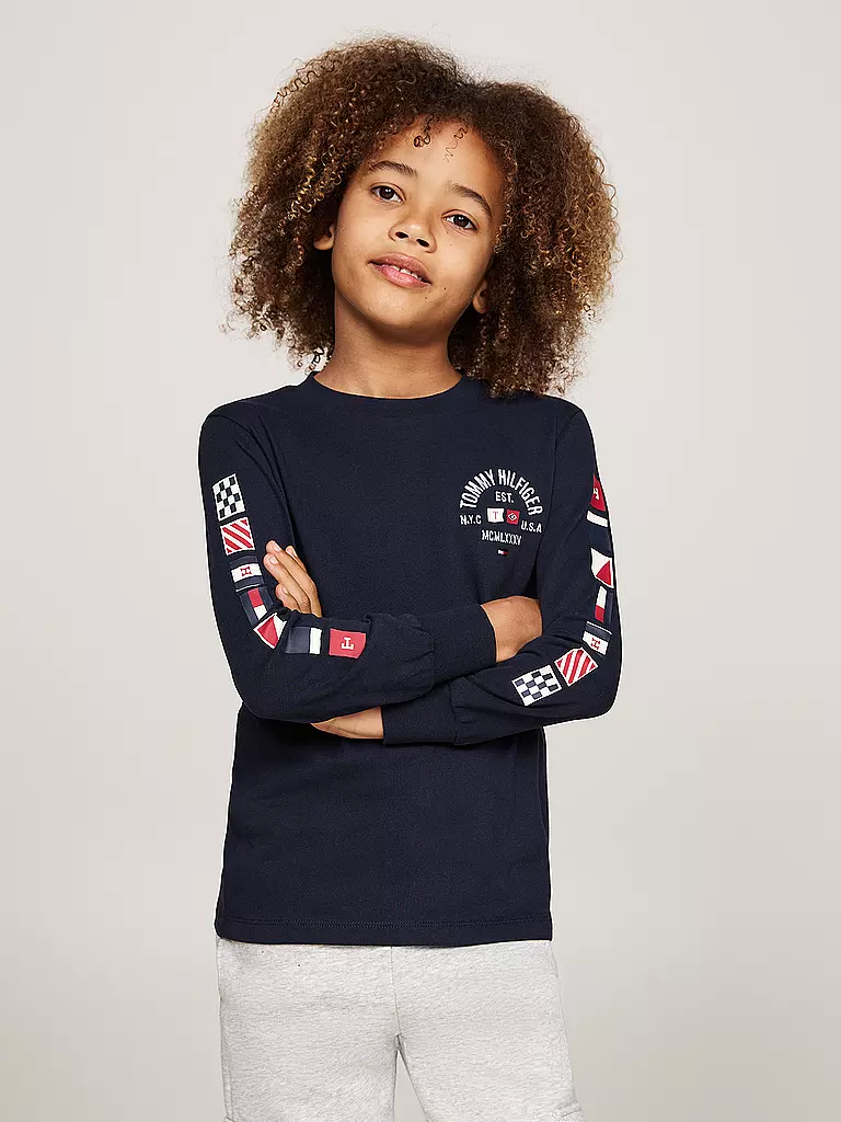 TOMMY HILFIGER | Jungen Langarmshirt | dunkelblau