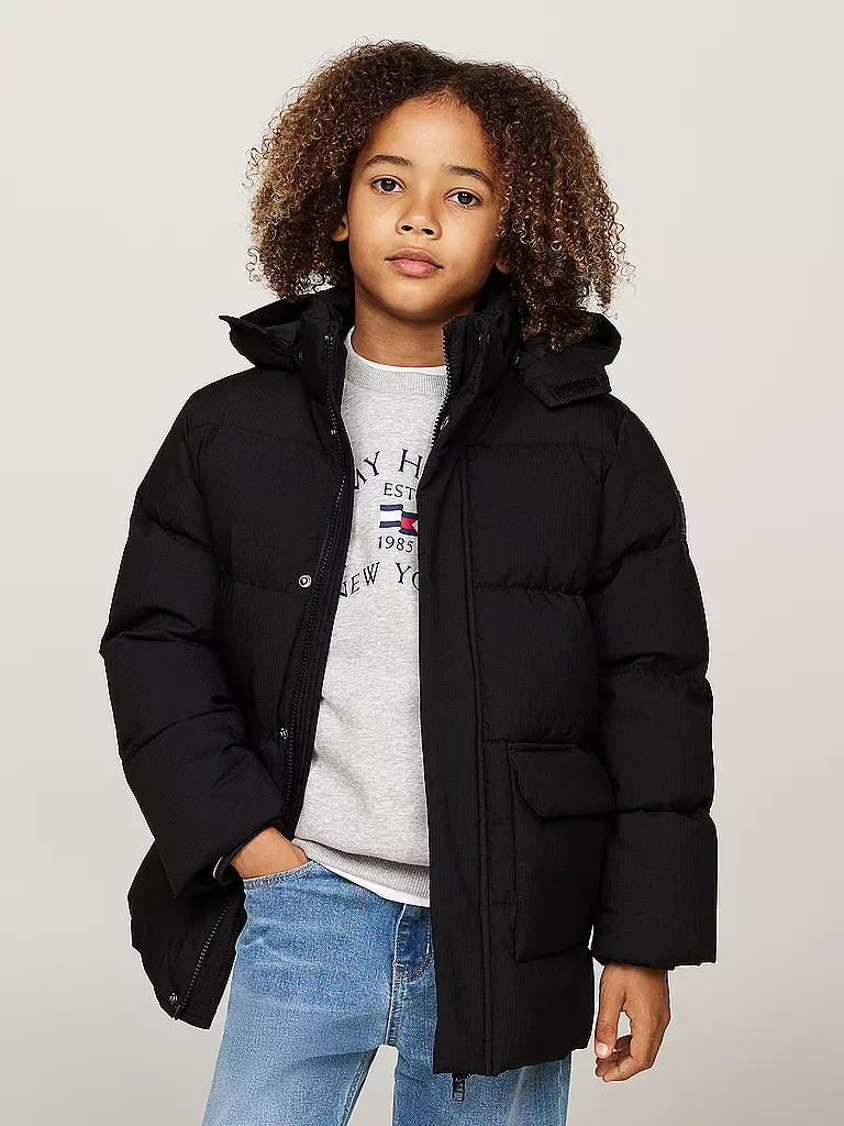 TOMMY HILFIGER | Jungen Parka | schwarz