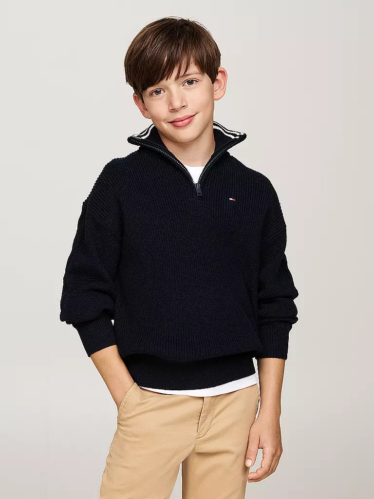 TOMMY HILFIGER | Jungen Pullover  | dunkelblau