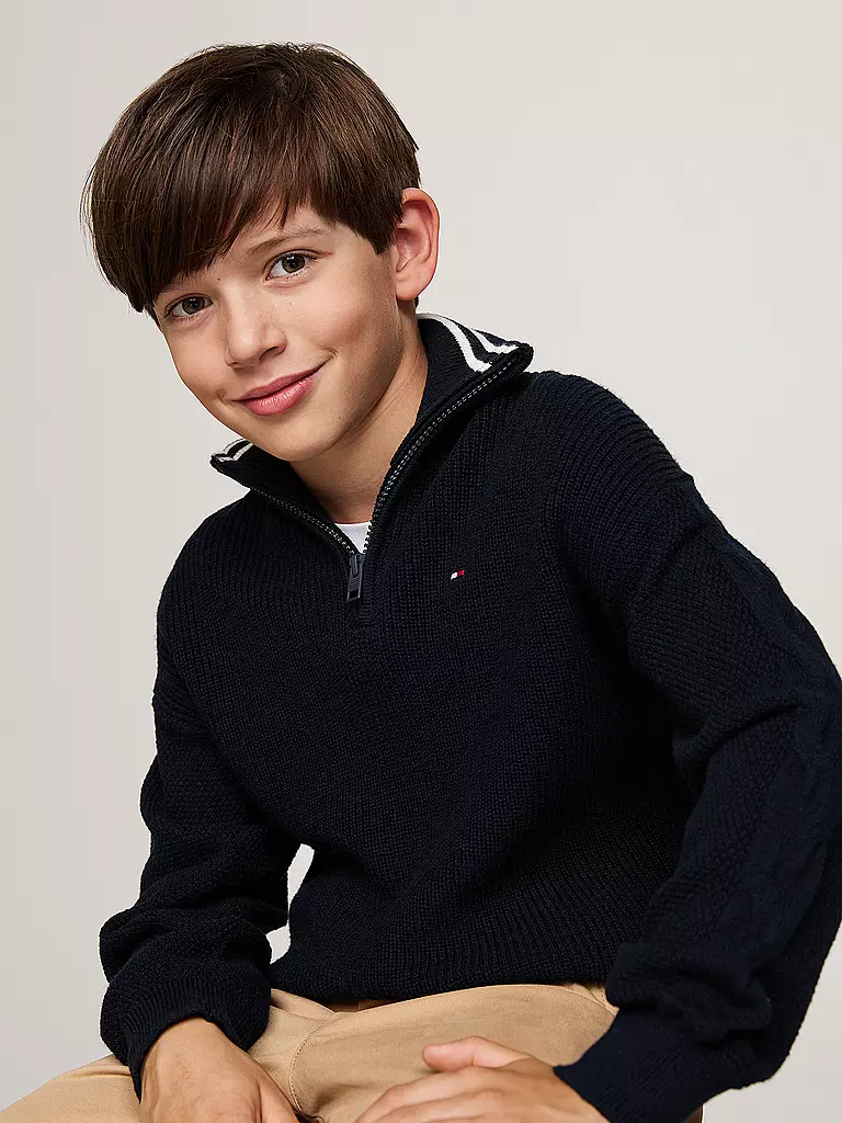 TOMMY HILFIGER | Jungen Pullover  | dunkelblau