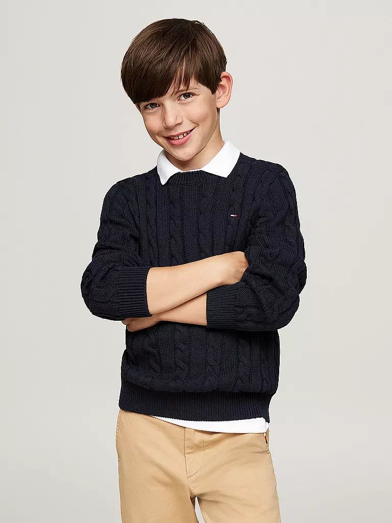 TOMMY HILFIGER | Jungen Pullover | dunkelblau