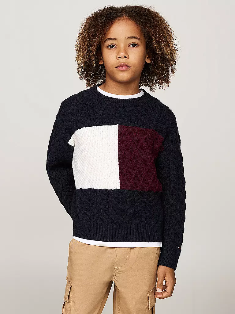 TOMMY HILFIGER | Jungen Pullover | dunkelblau