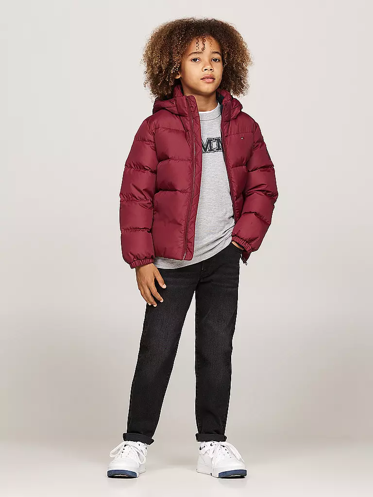 TOMMY HILFIGER | Jungen Steppjacke | dunkelrot