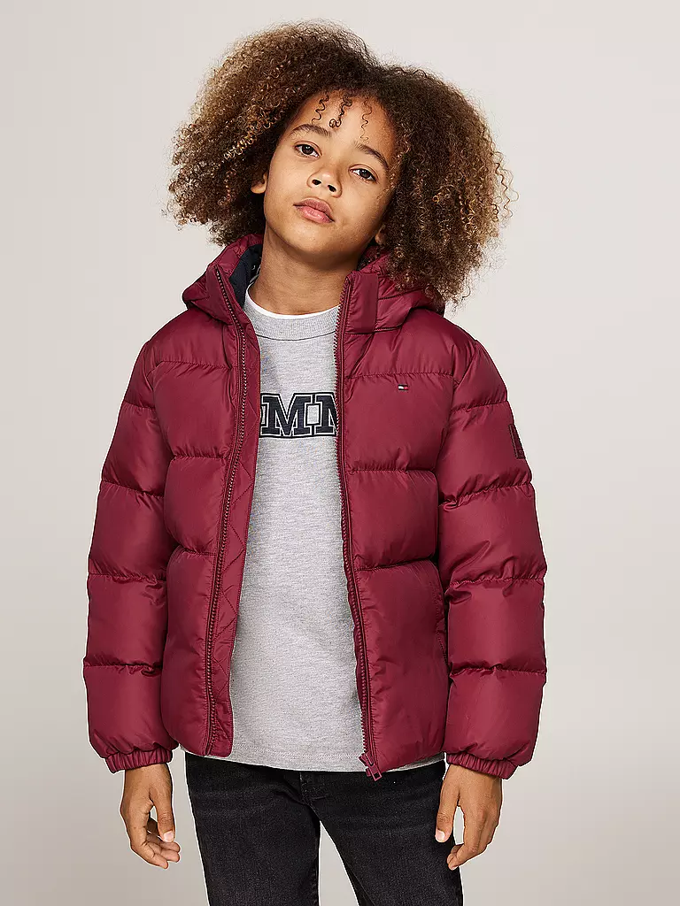 TOMMY HILFIGER | Jungen Steppjacke | dunkelrot