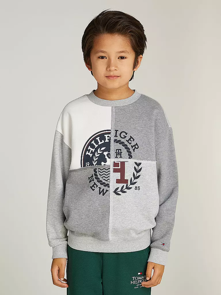 TOMMY HILFIGER | Jungen Sweater | hellgrau