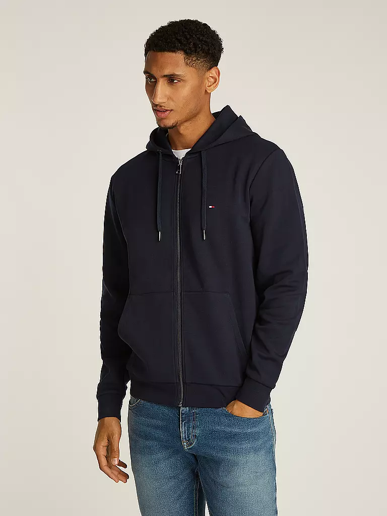 TOMMY HILFIGER | Kapuzensweatjacek ESSENTIAL | blau