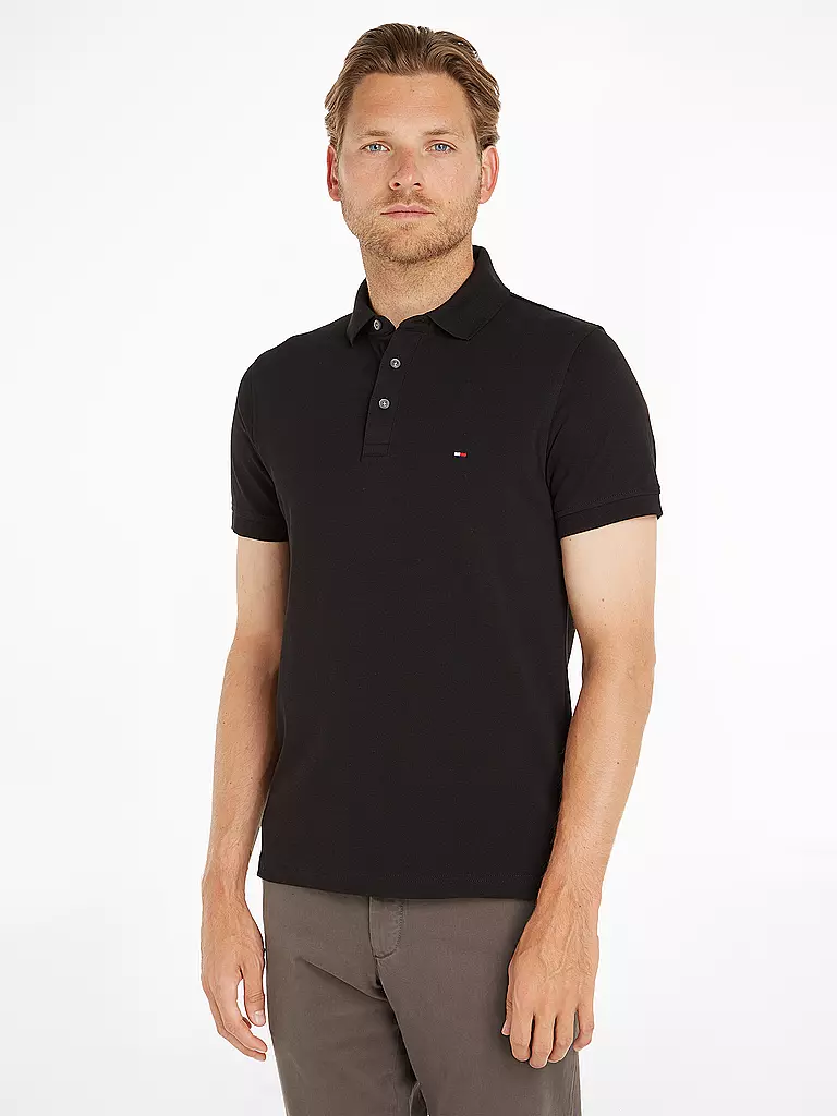 TOMMY HILFIGER | Poloshirt Slim Fit | schwarz